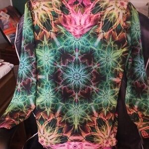 Kalideoscope Pullover Hoodie Long Sleeved Dress Size L